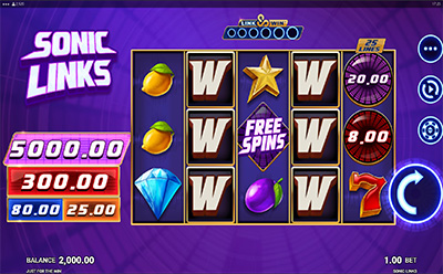 Tragamonedas Sonic Links en el casino online chileno Royal Vegas